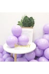Mor Makaron Balon 10 Adet 30 Cm Pastel Rengi Parti Balonu Soft Renk Doğum Günü Partisi Konsepti Süs