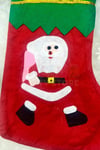 Noel Baba Yılbaşı Çorap 25x35 Cm Kırmızı Yeşil Renkli Yeni Yıl Çam Ağacı Asmalık Asılan Dekor Süs