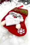 Noel Baba Yılbaşı Peluş Çorap 12x17 Cm Kırmızı Yeşil Renkli Yeni Yıl Çam Ağacı Asmalık Asılan Süs