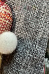 Noel Baba Yılbaşı Peluş Çorap 21x15 Cm Gri Gümüş Renkli Yeni Yıl Çam Ağacı Asmalık Asılan Süs