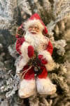 Oturan Noel Baba 30 Cm Kırmızı Kürklü Gaz Lambası Detaylı Oturabilen Yılbaşı Yeni Konsept Dekoru