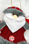 Peluş Noel Baba Yılbaşı Ağacı Asmalık 18 Cm Süs Kırmızı Gri Kıyafetli Üst Kalite Ağaç Çam Süsü
