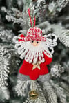 Peluş Noel Baba Yılbaşı Ağacı Asmalık 20 Cm Süs Kırmızı Beyaz Kıyafetli Üst Kalite Ağaç Çam Süsü