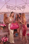 Pembe Çanta Folyo Balon 40x45 Cm Tutma Saplı Bride To Be Süsleri Bekarlığa Veda Partisi Konsepti