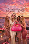 Pembe Çanta Folyo Balon 40x45 Cm Tutma Saplı Bride To Be Süsleri Bekarlığa Veda Partisi Konsepti