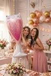 Pembe Kalp Baskılı Bardak Folyo Balon 80x30 Cm Bride To Be Süsleri Bekarlığa Veda Partisi Konsepti