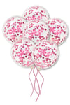 Pembe Konfetili Şeffaf Balon 10 Adet 30 Cm Içi Gözüken Pullu Balon Balon Pulu Renksiz Balon Parti