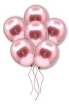 Pembe Konfetili Şeffaf Ve Pembe Krom Balon Seti 20 Adet 30 Cm Içi Gözüken Pullu Balon Pulu Parti