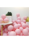 Pembe Makaron Balon 10 Adet 30 Cm Pastel Rengi Parti Balonu Soft Renk Doğum Günü Partisi Konsepti
