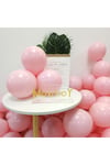 Pembe Makaron Balon 10 Adet 30 Cm Pastel Rengi Parti Balonu Soft Renk Doğum Günü Partisi Konsepti