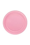 Pembe Renginde 22cm 25li Parlak Tabak Renkli Dayanıklı Plastik Doğum Günü Parti Tabağı