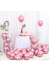 Pembe Renkli Krom Balon 10 Adet 30 Cm Inanılmaz Parlak Aynalı Rengi Canlı Doğum Günü Parti Balonu
