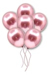 Pembe Renkli Krom Balon 10 Adet 30 Cm Inanılmaz Parlak Aynalı Rengi Canlı Doğum Günü Parti Balonu