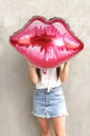 Pembe Rujlu Dudak Folyo Balon 70x60 Cm Bekarlığa Veda Partisi Bride To Be Konsepti Gelin Balonu