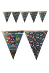 Pj Maskeliler Temalı Flama 11 Bayrak 320 Cm Pija Maske Kedi Çocuk Karakterli Pijama Mask Lisanslı