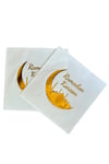 Ramadan Kareem Gold Yaldızlı Peçete 16lı 16x16 Cm Altın Varaklı Ramazan Bayram Temalı Dini Süsü