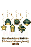 Ramadan Kareem Yazılı 6 Adet Tavan Asma Süsü Hoşgeldin Ramazan Bayramı Mübarek Dini İslami Süsleri