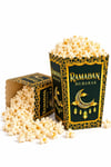Ramadan Mubarak Yazılı Mısır Kutusu 8 Adet 8x12 Cm Pop Corn Darı Kabı Ramazan Bayramı Cips Kutusu