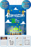 Ramazan Bayramı 30 Gün Resimli Boyama Kitabı Takvimli İnteraktif ve Eğitici Yaprak Çocuk Boyama