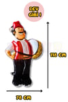 Ramazan Davulcusu Folyo Balon 118x76 Cm Dev Boy Ayakta Durabilen Ramazan Bayramı Süsü Dini Süslemesi