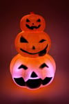 Rengarenk Işıklı 3lü Balkabağı Halloween Partisi Cadılar Bayramı Süsü 22 Cm Pilli Dekor Ürünü Kabak