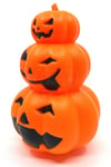 Rengarenk Işıklı 3lü Balkabağı Halloween Partisi Cadılar Bayramı Süsü 22 Cm Pilli Dekor Ürünü Kabak