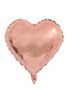 Rose Gold Renk Kalp Folyo Balon 45 Cm 18 inç Helyuma Uyumlu Bakır Konsept Parti Doğum Günü Balonu