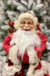 Sallanan Sandalyeli Noel Baba 45x32 Cm Kırmızı Kürklü Gaz Lambası Detaylı Yeni Yıl Yılbaşı Dekoru
