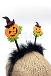 Şapkalı Balkabağı Taç Halloween Partisi Cadılar Bayramı Tacı Unisex Keçe 18x22 Cm Eğlence Süsü