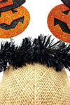 Şapkalı Balkabağı Taç Turuncu Renk Simli Eva Halloween Partisi Cadılar Bayramı Tacı