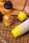 Sarı 50li Kek Kalıbı Fırında Dağılmayan 7x3.5 Ccm Kek Kabı Muffin Kalıbı Cupcake Stand Kapsülü