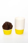 Sarı 50li Kek Kalıbı Fırında Dağılmayan 7x3.5 Ccm Kek Kabı Muffin Kalıbı Cupcake Stand Kapsülü