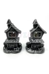 Şato Tealight Mezar Taşı Balkabağı Detaylı Sarı Işıklı Pilli Mum Halloween Cadılar Bayramı 2 Adet