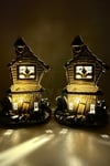Şato Tealight Mezar Taşı Balkabağı Detaylı Sarı Işıklı Pilli Mum Halloween Cadılar Bayramı 2 Adet