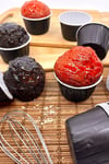 Siyah 50li Kek Kalıbı Fırında Dağılmayan 6.5x4 Cm Sert Karton Muffin Kalıbı Kabı Cupcake Kapsülü