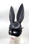 Siyah Playboy Tarzı Tavşan Maske Halloween Partisi Cadılar Bayramı Unisex Her Kafaya Uygun Süs