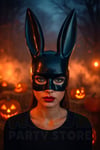 Siyah Playboy Tarzı Tavşan Maske Halloween Partisi Cadılar Bayramı Unisex Her Kafaya Uygun Süs