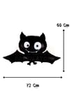 Siyah Yarasa Folyo Balon 60x72 Cm Halloween Partisi Cadılar Bayramı Dekoratif Balon Helyuma Uyumlu