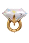 Tektaş Yüzük Gold Renkli Elmas Folyo Balon Altın Sarısı Bekarlığa Veda Partisi Bride To Be 66x60 Cm