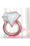 Tektaş Yüzük Rose Gold Renkli Elmas Folyo Balon Bekarlığa Veda Partisi Bride To Be Evlilik 80x58 Cm