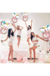 Tektaş Yüzük Rose Gold Renkli Elmas Folyo Balon Bekarlığa Veda Partisi Bride To Be Evlilik 66x60 Cm