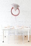 Tektaş Yüzük Rose Gold Renkli Elmas Folyo Balon Bekarlığa Veda Partisi Bride To Be Evlilik 80x58 Cm