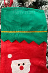 Tombul Noel Baba Yılbaşı Çorap 25x35 Cm Kırmızı Yeşil Renkli Yeni Yıl Çam Ağacı Asılan Dekor Süs