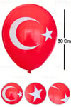 Türk Bayraklı Ve 23 Nisan Baskılı 14 Adet Balon Ve 2 Li Balon Standı Seti Milli Bayram 29 Ekim Süsü