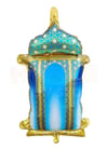 Turkuaz Gold Fener Ramazan Folyo Balon İslami Motifli Kandil Süsü 40x30 Cm Hoşgeldin Ramazan Süs