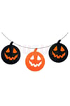Turuncu Ve Siyah Renkli Balkabağı Halloween Partisi Dekoratif Keçe Banner Cadılar Bayramı 3lü 180 Cm