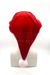 Ultra Lüx Peluş Yılbaşı Noel Baba Şapkası Ucu Ponponlu Yeni Yıl Partisi Kırmızı Beyaz Renkli