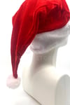 Ultra Lüx Peluş Yılbaşı Noel Baba Şapkası Ucu Ponponlu Yeni Yıl Partisi Kırmızı Beyaz Renkli