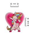 Unicorn 7 Adet Geçici Çocuk Dövmesi Doğum Günü Parti Renkli Tattoo Dövme Pony Boynuzlu At Konsepti
