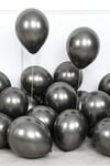 Uzay Grisi Renkli Krom Balon 50 Adet 30 Cm Koyu Gri Inanılmaz Parlak Rengi Canlı Doğum Günü Partisi